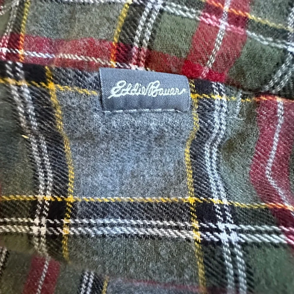 Eddie Bauer‎ Pants Men's M Gray Stewart Scotch Plaid Lounge Pajama Pants